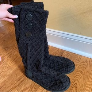 UGG Black Lattice Cardy Boots